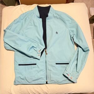 Original Penguin Men's Light and Dark Blue Reversible Jacket